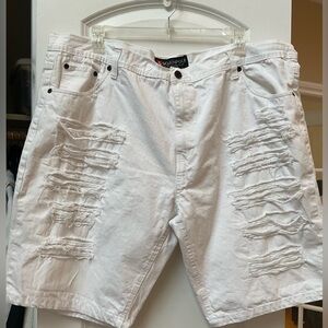 SouthPole White Denim Shorts